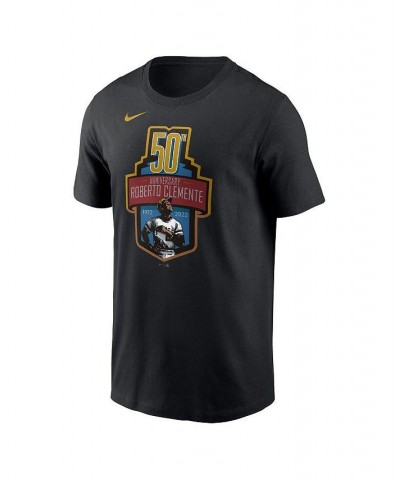 Men's Roberto Clemente Black Pittsburgh Pirates 50th Anniversary Commemorative T-shirt $22.50 T-Shirts