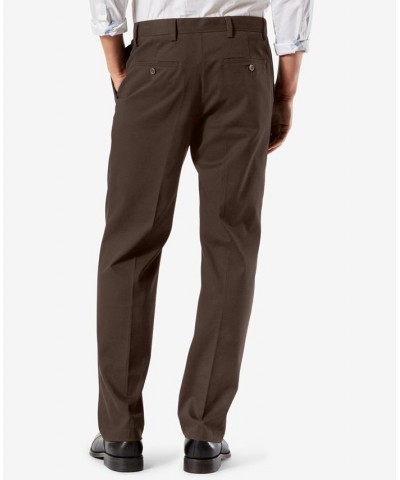 Men's Easy Classic Pleated Fit Khaki Stretch Pants Coffee Bean $22.00 Pants