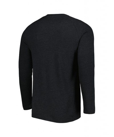 Men's Black Pittsburgh Pirates Inertia Raglan Long Sleeve Henley T-shirt $31.19 T-Shirts