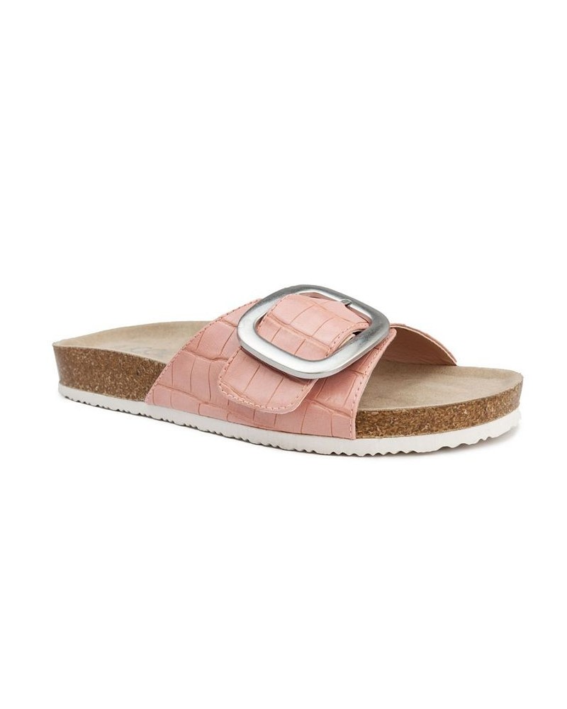 Women's Zerri Slip-on Slide Sandals Pink $27.00 Shoes