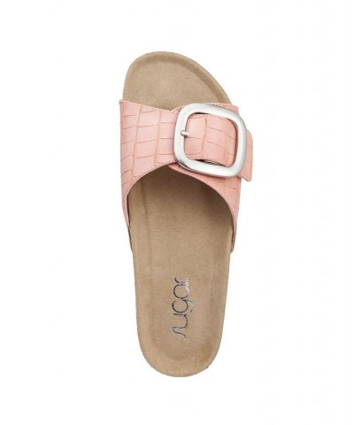 Women's Zerri Slip-on Slide Sandals Pink $27.00 Shoes