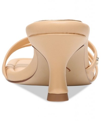 Cecily Strappy Kitten-Heel Sandals Tan/Beige $39.60 Shoes