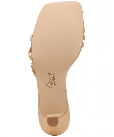 Cecily Strappy Kitten-Heel Sandals Tan/Beige $39.60 Shoes