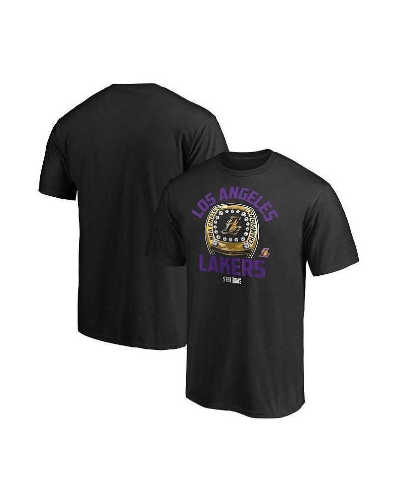 Men's Black Los Angeles Lakers 2020 NBA Finals Champions Finger Roll Ring T-shirt $17.59 T-Shirts