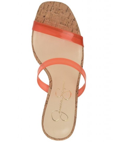 Women's Samhita Slip-On Platform Sandals Orange $47.96 Shoes