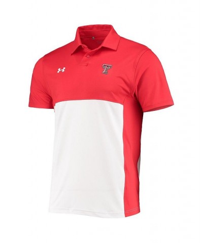 Men's Red, White Texas Tech Red Raiders 2022 Blocked Coaches Performance Polo Shirt $38.28 Polo Shirts