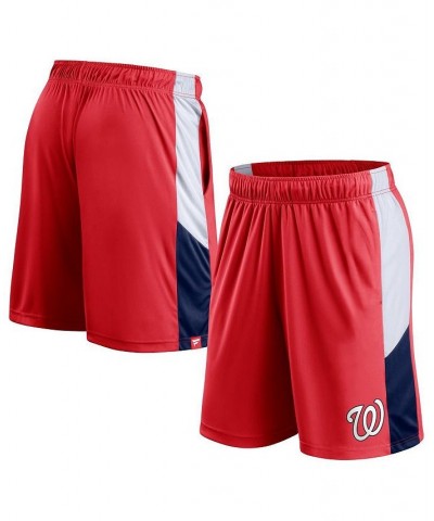 Men's Branded Red Washington Nationals Champion Rush Color Block Shorts $18.90 Shorts