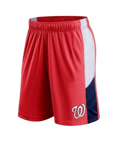 Men's Branded Red Washington Nationals Champion Rush Color Block Shorts $18.90 Shorts