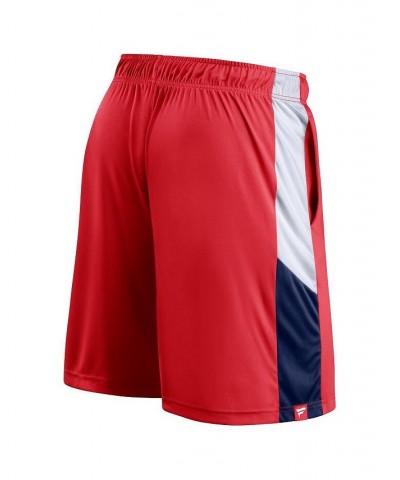 Men's Branded Red Washington Nationals Champion Rush Color Block Shorts $18.90 Shorts