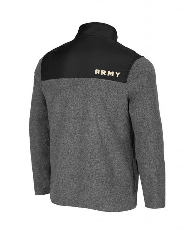 Men's Heathered Charcoal, Black Army Black Knights Huff Snap Pullover $31.50 Sweatshirt