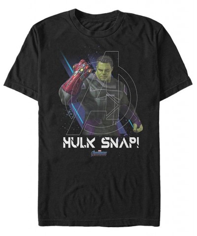 Marvel Men's Avengers Endgame Hulk Snap, Short Sleeve T-shirt Black $18.19 T-Shirts