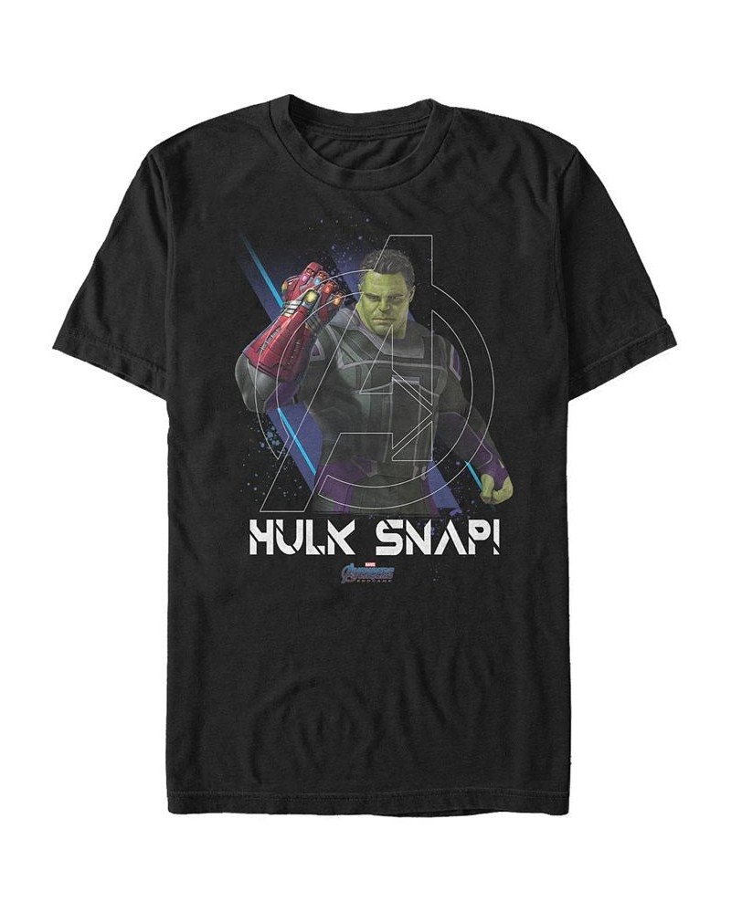 Marvel Men's Avengers Endgame Hulk Snap, Short Sleeve T-shirt Black $18.19 T-Shirts