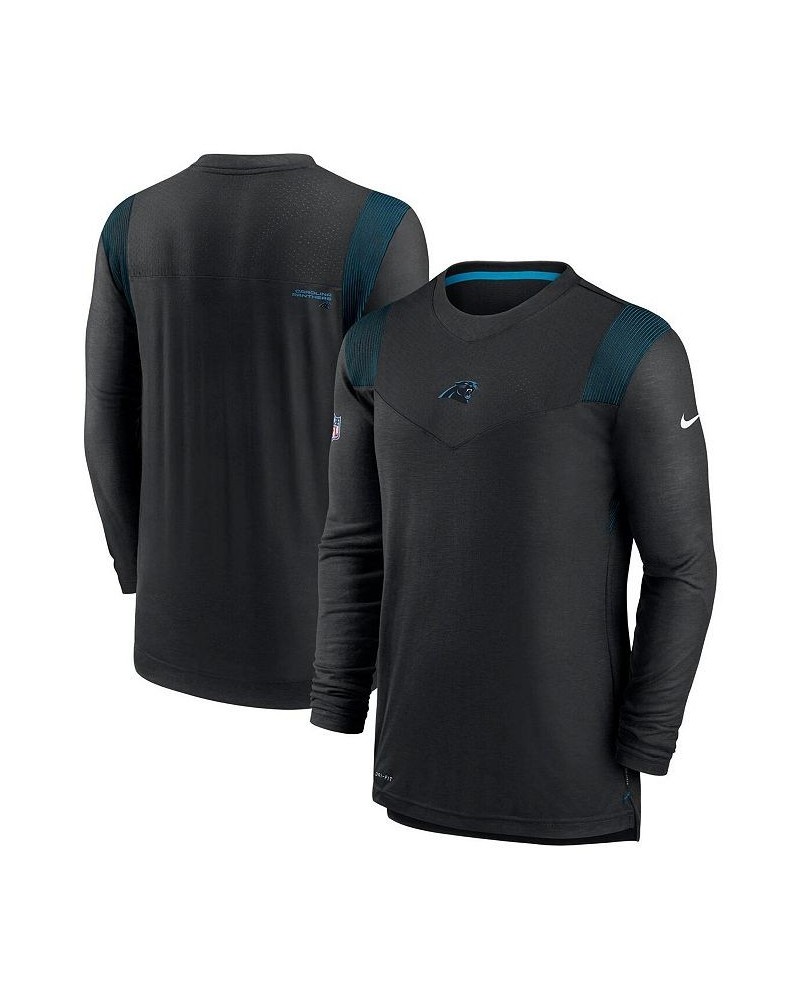 Men's Black Carolina Panthers Sideline Player Uv Performance Long Sleeve T-shirt $37.50 T-Shirts