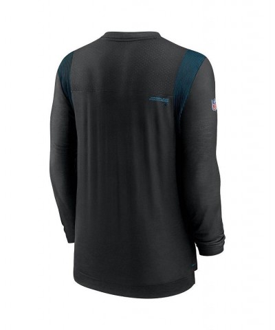 Men's Black Carolina Panthers Sideline Player Uv Performance Long Sleeve T-shirt $37.50 T-Shirts