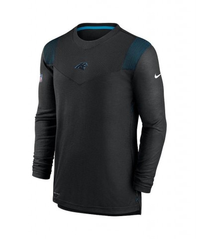 Men's Black Carolina Panthers Sideline Player Uv Performance Long Sleeve T-shirt $37.50 T-Shirts