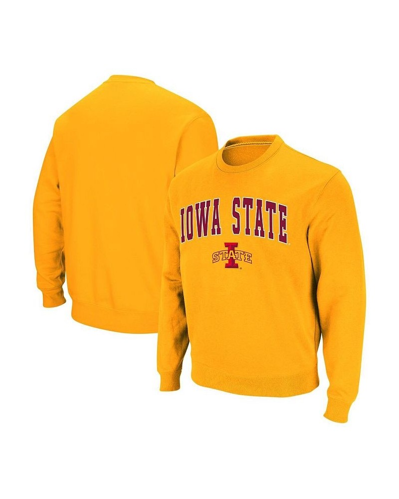 Men's Gold Iowa State Cyclones Arch and Logo Crew Neck Sweatshirt $20.21 Sweatshirt