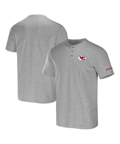 Men's NFL x Darius Rucker Collection by Heather Gray Kansas City Chiefs Henley T-shirt $23.75 T-Shirts