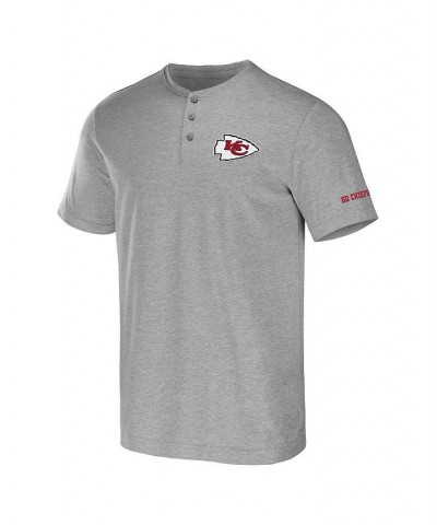 Men's NFL x Darius Rucker Collection by Heather Gray Kansas City Chiefs Henley T-shirt $23.75 T-Shirts