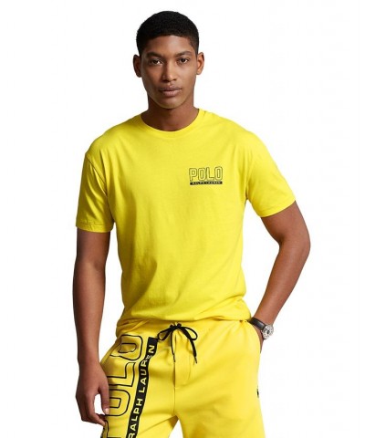 Men's Classic-Fit Logo Jersey Crewneck T-Shirt Yellow $36.75 T-Shirts