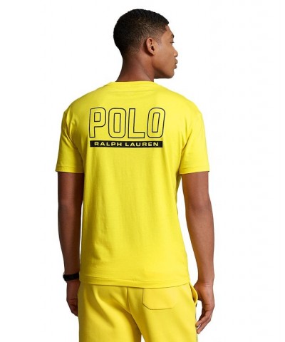 Men's Classic-Fit Logo Jersey Crewneck T-Shirt Yellow $36.75 T-Shirts