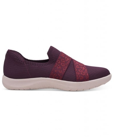 Women's Adella Stride Cloudsteppers Slip-On Sneakers Red $47.00 Shoes