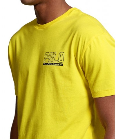 Men's Classic-Fit Logo Jersey Crewneck T-Shirt Yellow $36.75 T-Shirts