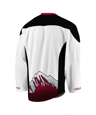 Men's White, Maroon Colorado Mammoth Replica Jersey $53.75 Jersey