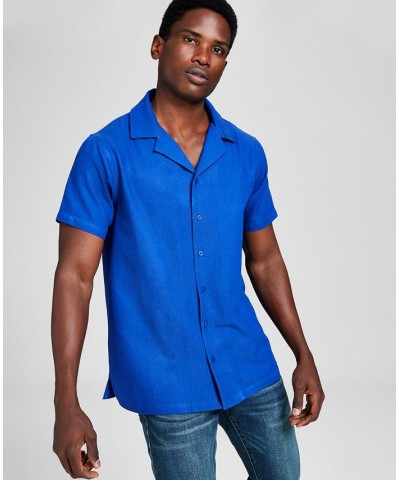 Men's Solid Short Sleeve Camp Shirt Ice Melt $14.49 Shirts