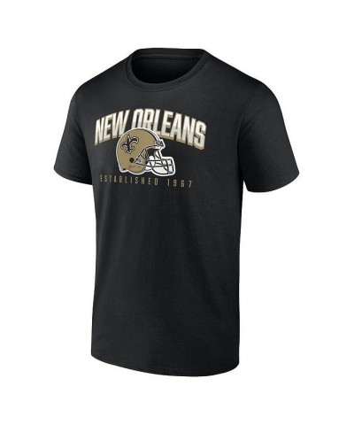 Men's Branded Black, White New Orleans Saints Long and Short Sleeve Two-Pack T-shirt $25.20 T-Shirts