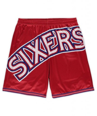 Men's Red Philadelphia 76ers Big and Tall Hardwood Classics Big Face 2.0 Shorts $32.20 Shorts