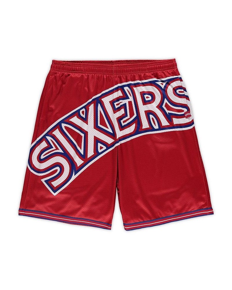 Men's Red Philadelphia 76ers Big and Tall Hardwood Classics Big Face 2.0 Shorts $32.20 Shorts