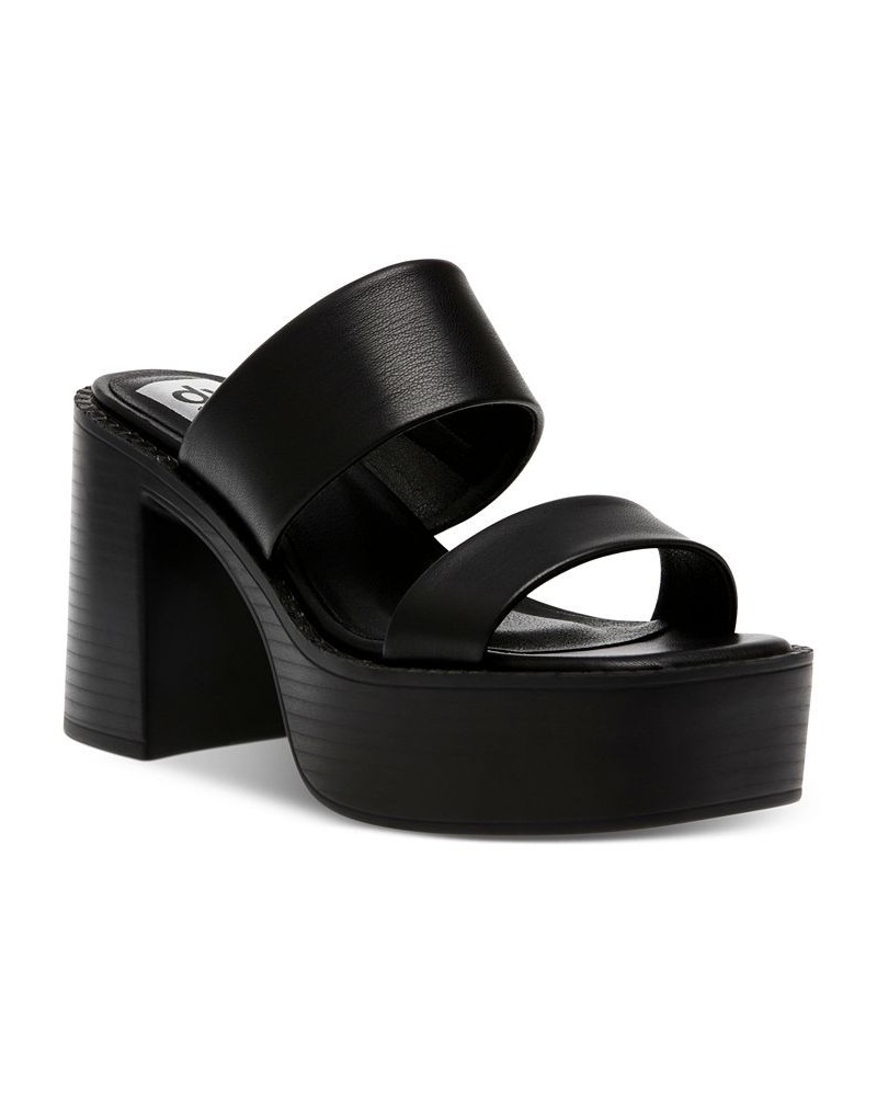 Women's Zillee Platform Sandals Black $39.50 Shoes