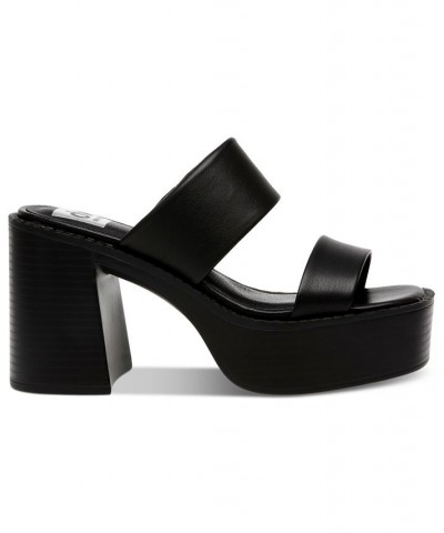 Women's Zillee Platform Sandals Black $39.50 Shoes