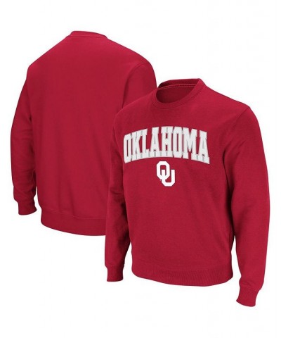 Men's Crimson Oklahoma Sooners Arch & Logo Crew Neck Sweatshirt $33.59 Sweatshirt