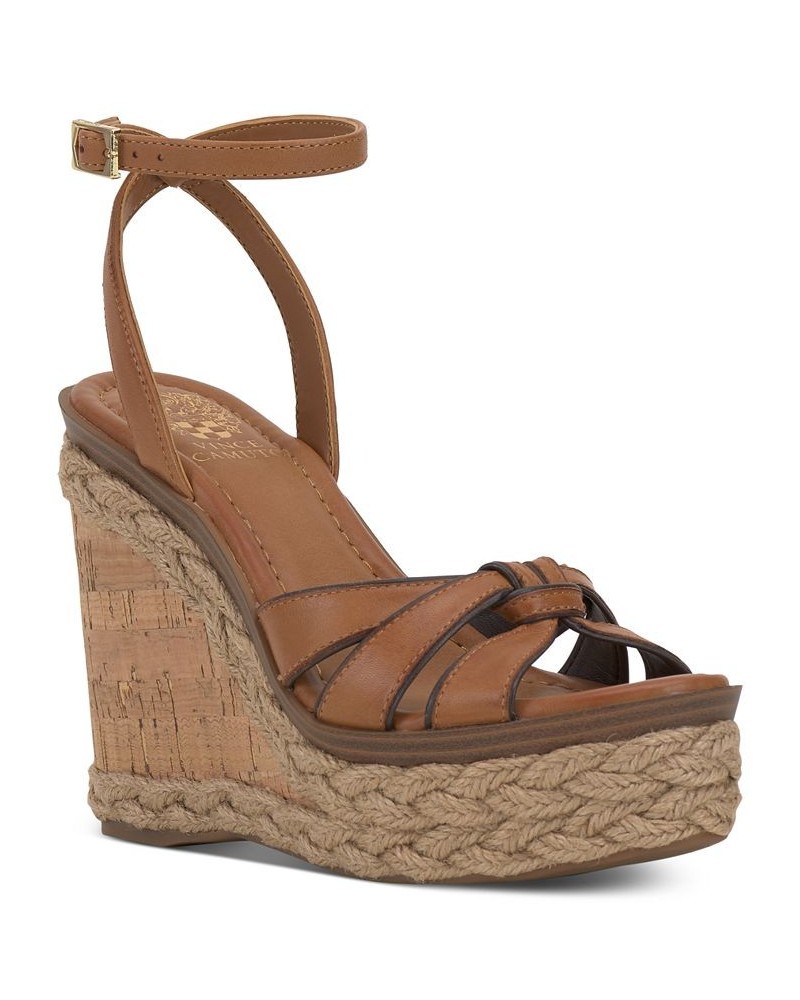 Women's Pelani Platform Wedge Sandals Yellow $70.03 Shoes