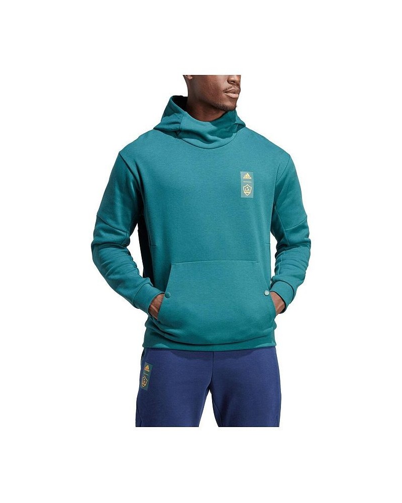 Men's Teal LA Galaxy 2023 Player Travel Pullover Hoodie $43.00 Sweatshirt