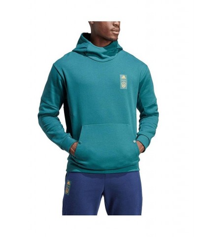 Men's Teal LA Galaxy 2023 Player Travel Pullover Hoodie $43.00 Sweatshirt