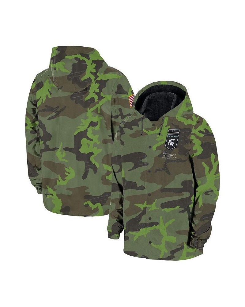 Men's Camo Michigan State Spartans Hoodie Full-Snap Jacket $55.20 Jackets