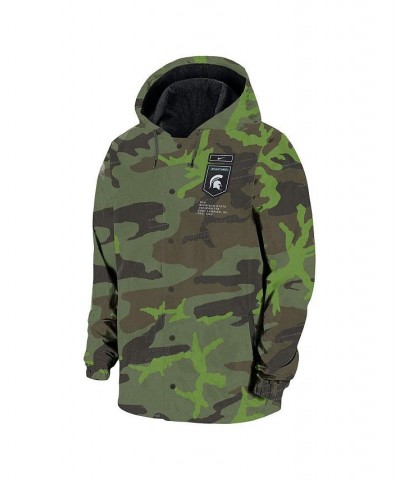 Men's Camo Michigan State Spartans Hoodie Full-Snap Jacket $55.20 Jackets