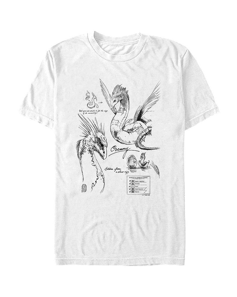 Men's Fantastic Beasts and Where to Find Them Occamy Study Short Sleeve T-shirt White $14.70 T-Shirts