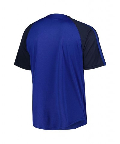 Men's Royal Toronto Blue Jays Button-Down Raglan Replica Jersey $27.95 Jersey