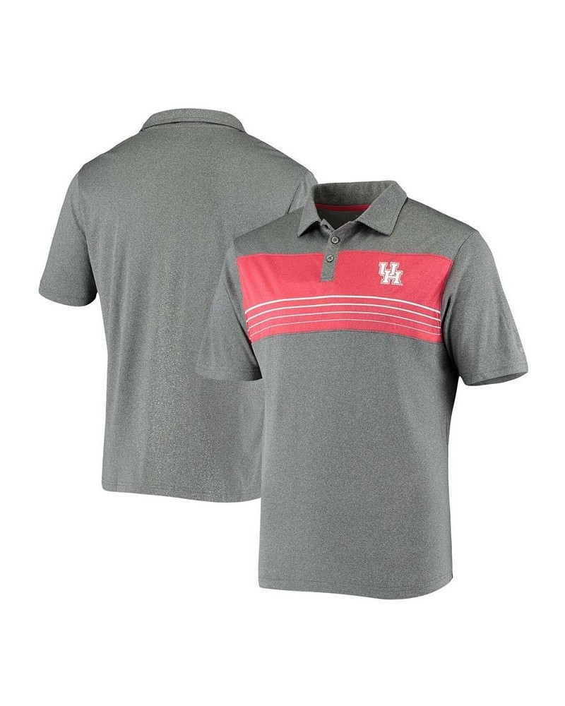 Men's Heathered Charcoal Houston Cougars Smithers Polo $26.99 Polo Shirts