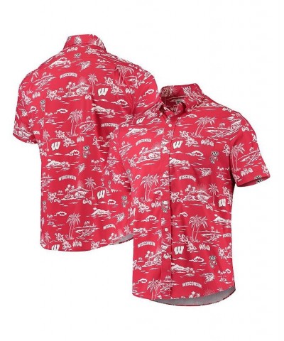 Men's Red Wisconsin Badgers Classic Button-Down Shirt $40.80 Shirts