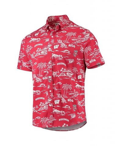 Men's Red Wisconsin Badgers Classic Button-Down Shirt $40.80 Shirts