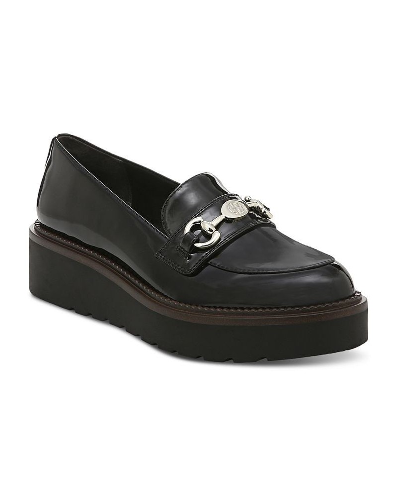 Mayaa Lug-Sole Loafers Black $51.74 Shoes