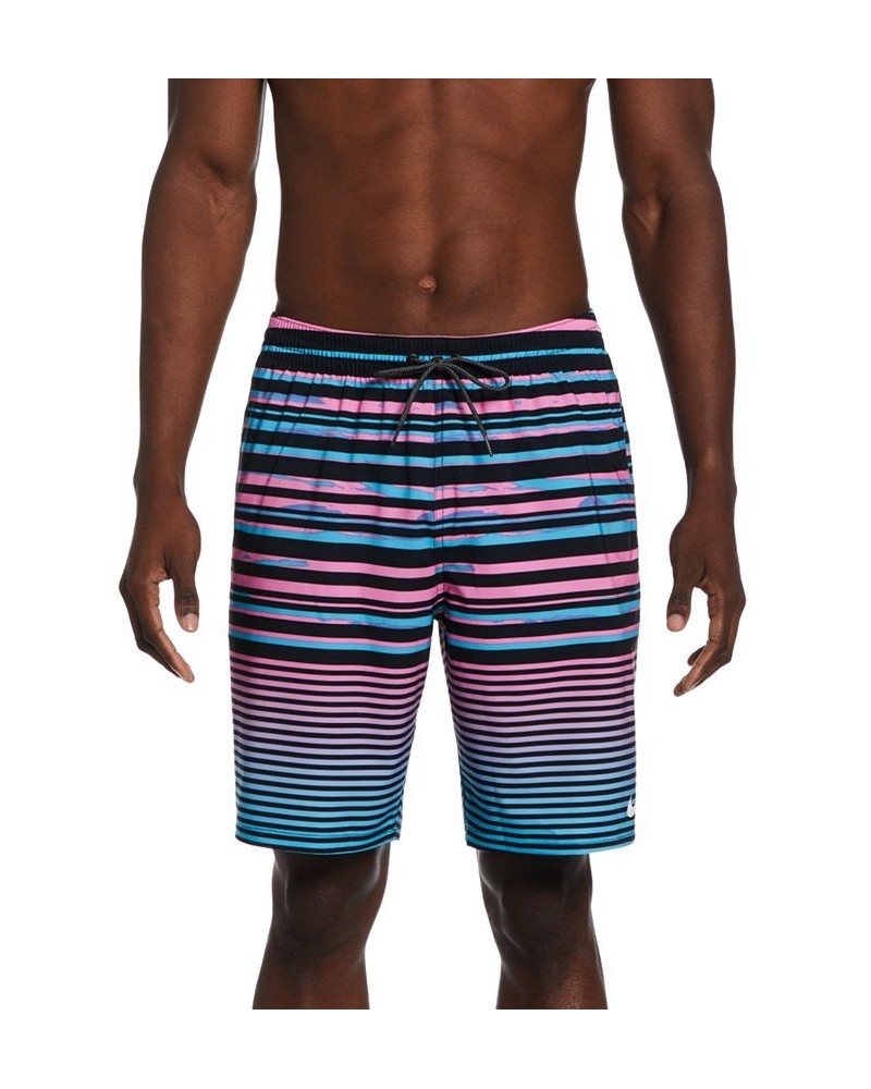 Men's Fade Stripe Breaker 9" Swim Trunks PD04 $31.11 Swimsuits