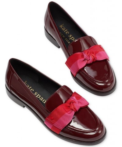 Women's Leandra Loafer Flats Red $62.40 Shoes