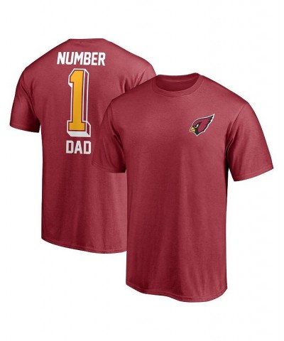 Men's Branded Cardinal Arizona Cardinals 1 Dad T-shirt $24.35 T-Shirts