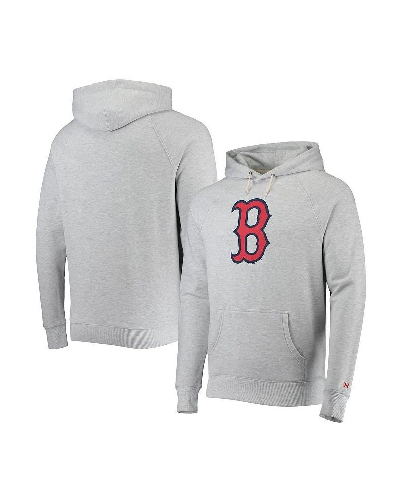 Men's Gray Boston Red Sox Hand-Drawn Logo Tri-Blend Pullover Hoodie $41.40 Sweatshirt