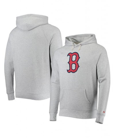 Men's Gray Boston Red Sox Hand-Drawn Logo Tri-Blend Pullover Hoodie $41.40 Sweatshirt